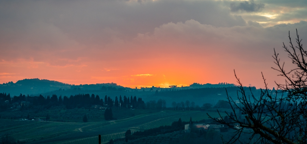 Italy Pic of the Day Sunset Over Tuscany