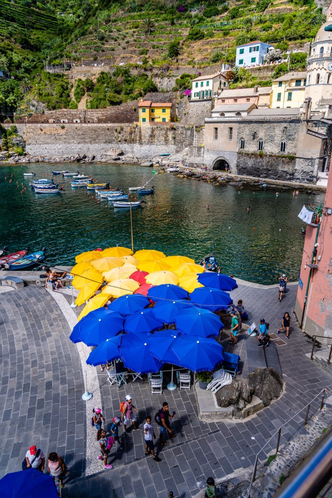 Colorful Umbrellas Vernazza Cinque Terre