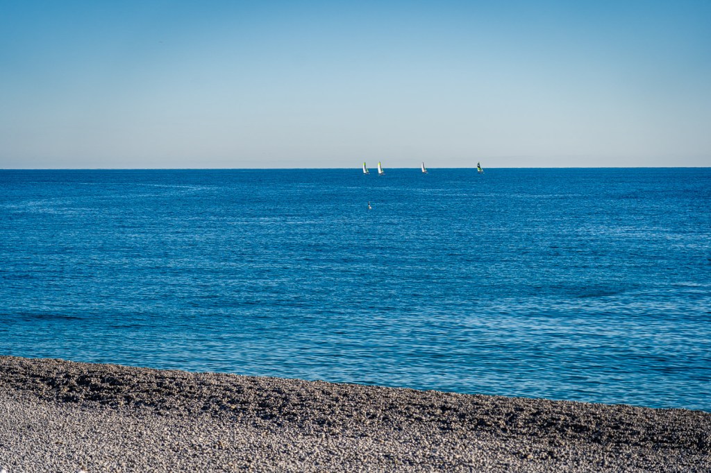 Sail Boats off the Coast of Nice, France