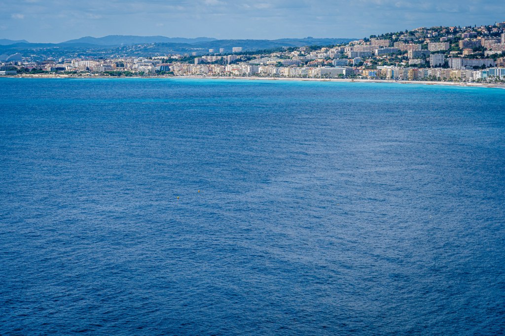 Azure Waters of the French Riviera in Nice, France