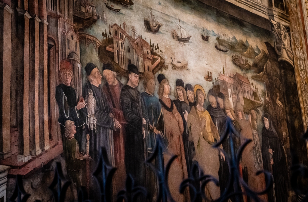 Fresco inside Basilica Saint Anastasia in Verona, Italy