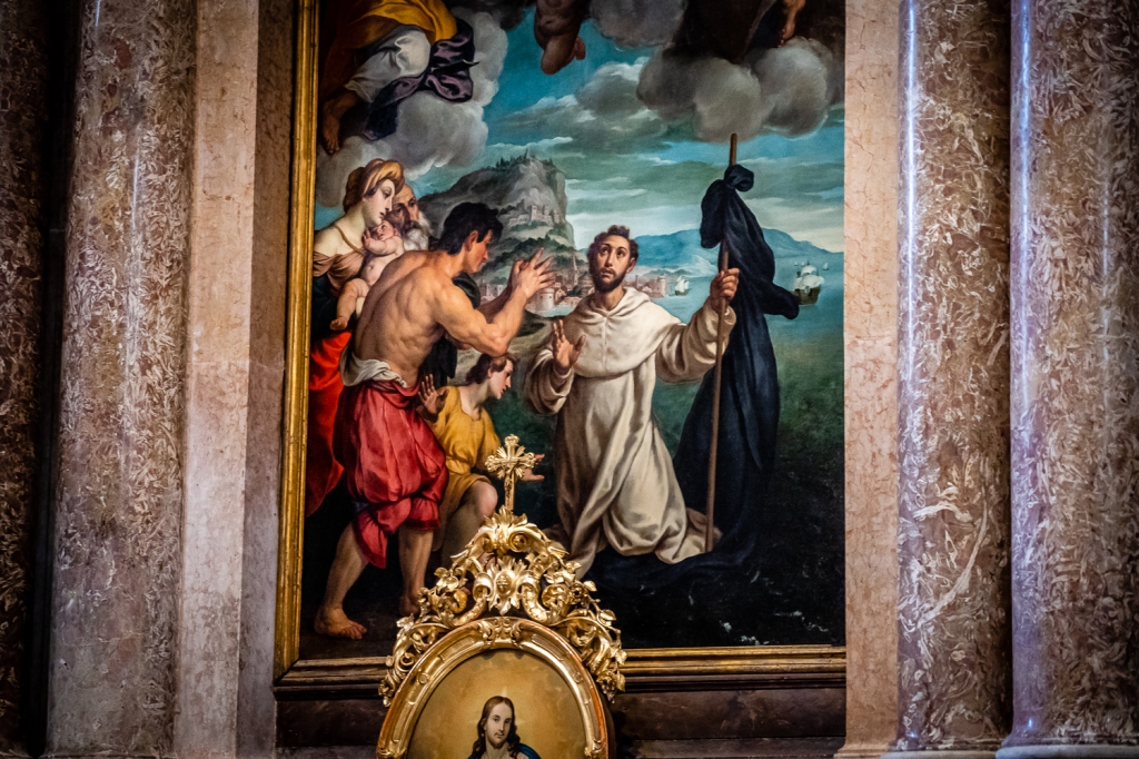 Painting inside Basilica Sant Anastasia Verona, Italy