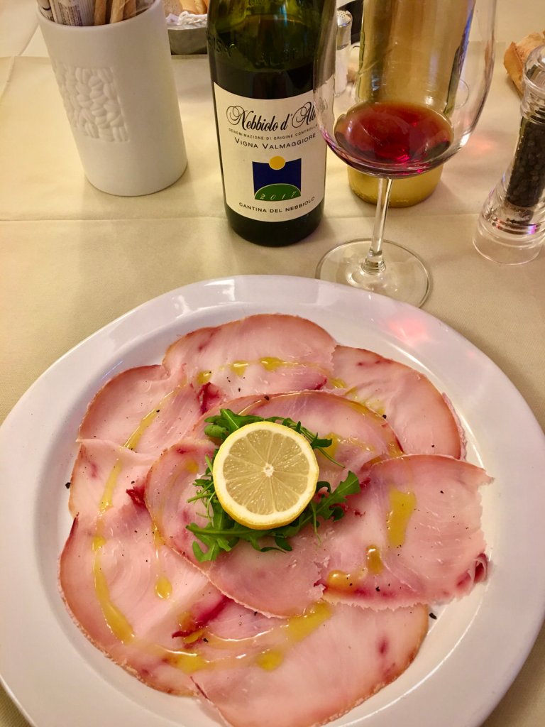 Italian Meal Courses Antipasto Pesce Spada Affumicato